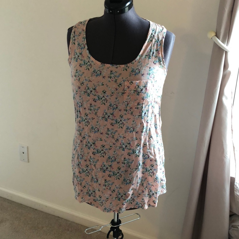 Floral Sleeveless Blouse XL